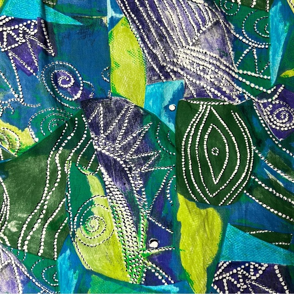 Vintage Guess by Georges Marciano Green Cotton Shirt XL | short sleeve button up - Picture 3 of 6